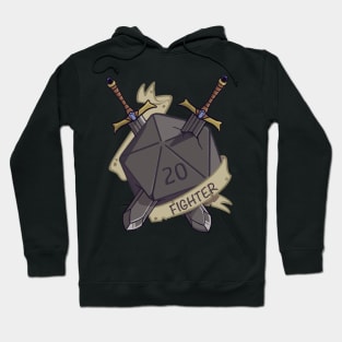 D20 Fantasy Dice Fighter Class Hoodie